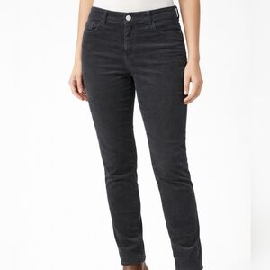 LOFT Outlet Curvy Skinny Gray Corduroy Pants Size 14 Dark Academia Minimalist